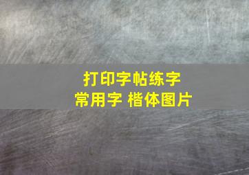 打印字帖练字 常用字 楷体图片